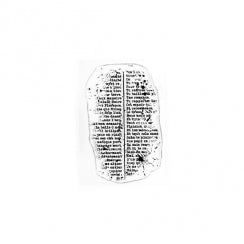Tampons clear MINI TEXTE MOUCHETÉ