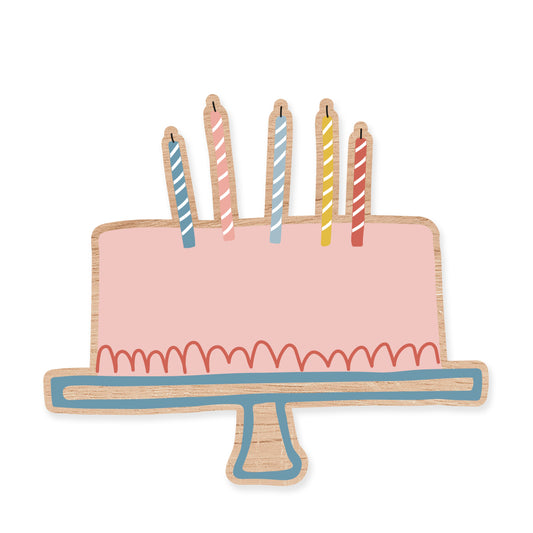 Título de madera impresa My Story Tarta