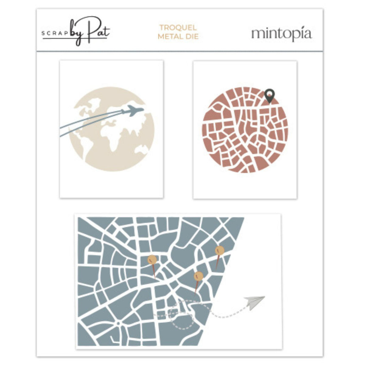 Troquel Scrapbypat Mapas y callejeros