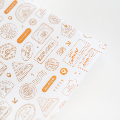 Vellum con foil COMPÁS