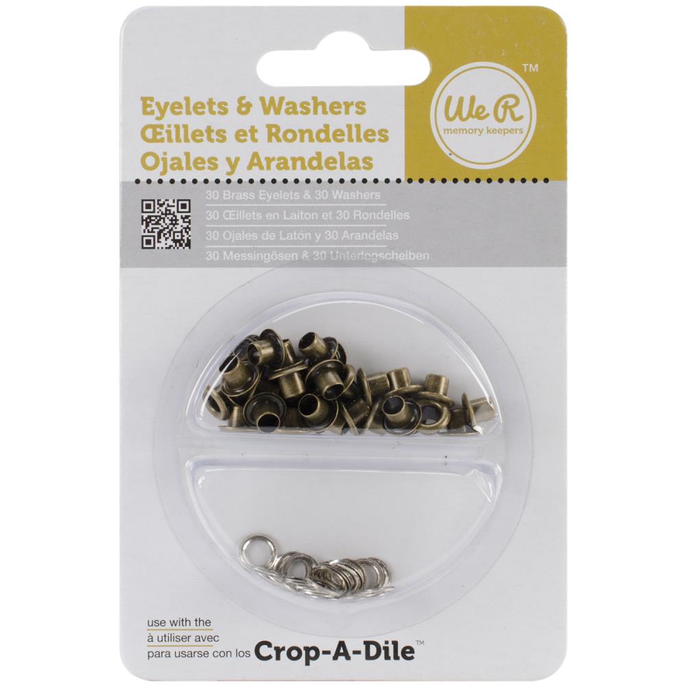 Eyelets and Washers - Brass - 3/16 Inch
