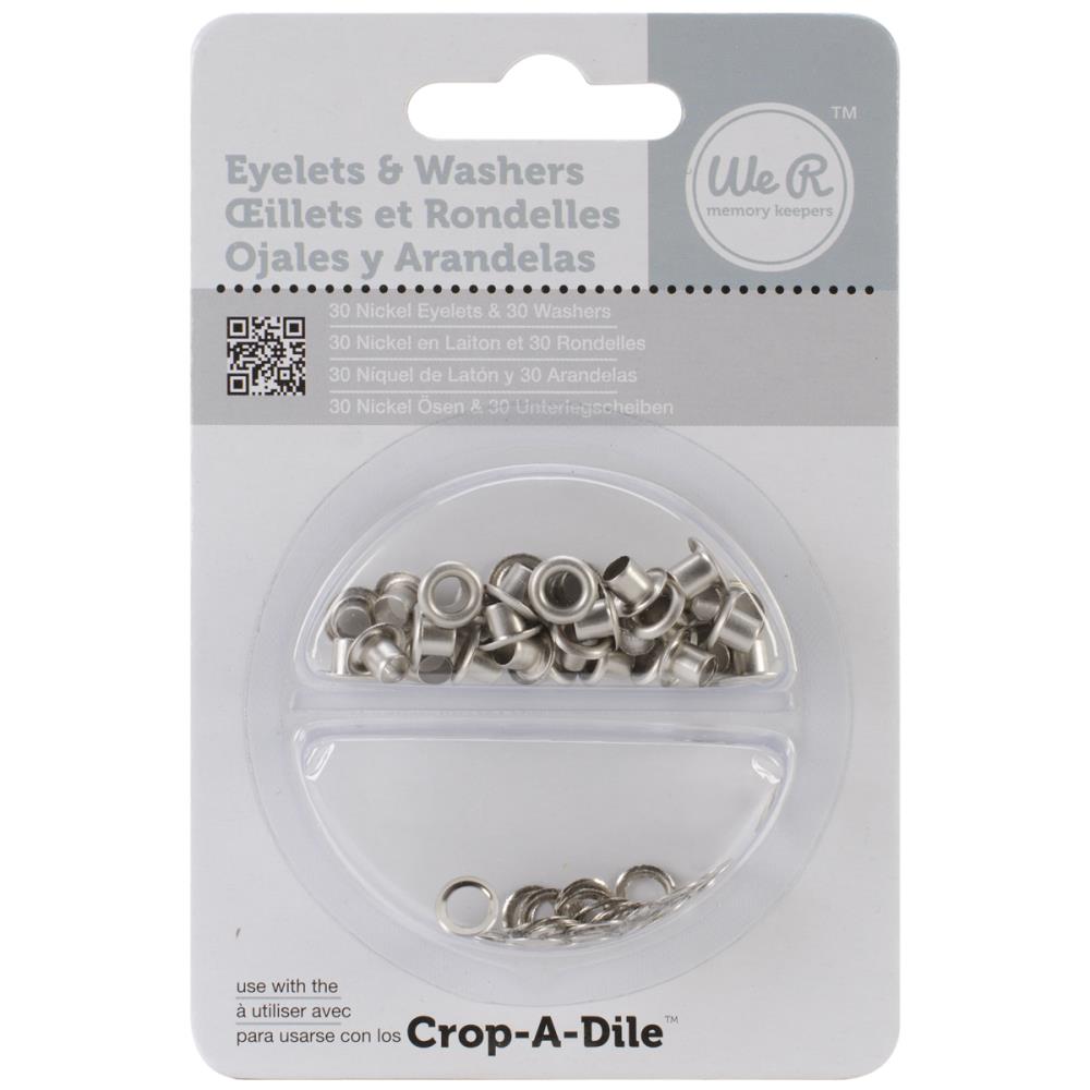 Eyelets and Washers - Nickel - 3/16 Inch