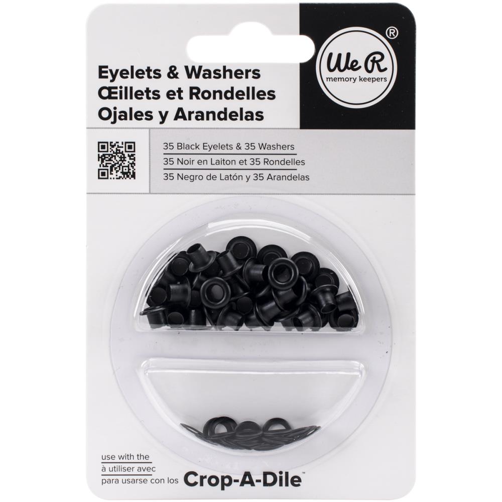 Eyelets and Washers - Black - 3/16 Inch