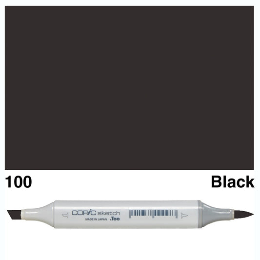 COPIC Sketch Markers, 100 Black