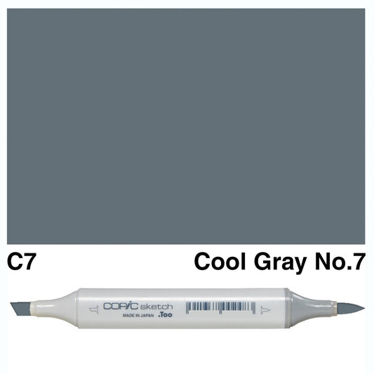 COPIC Sketch Markers, C7 Cool Gray No. 7