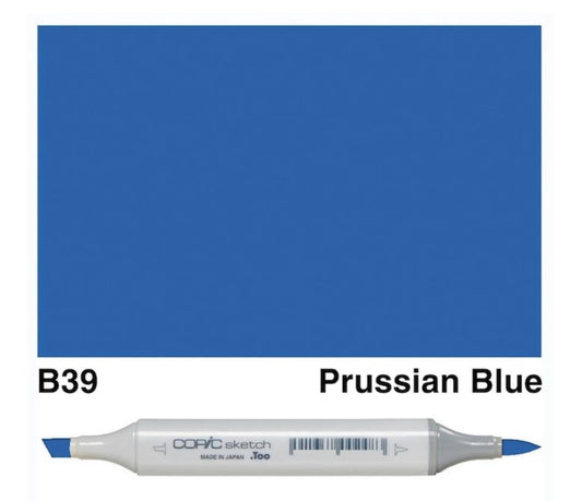 COPIC Sketch Markers, B39 Prussian Blue