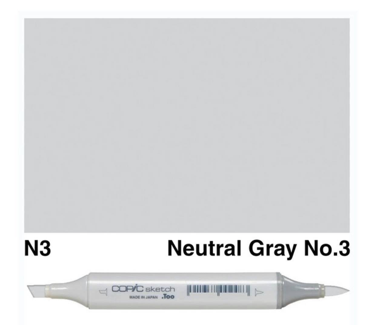 COPIC Sketch Markers, N3 Neutral Gray 3