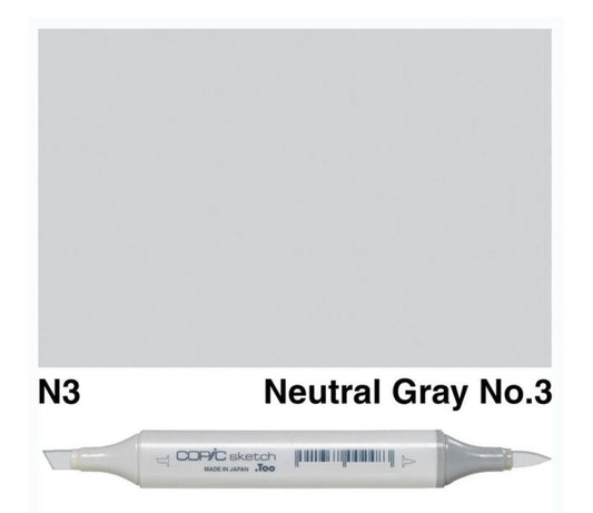COPIC Sketch Markers, N3 Neutral Gray 3