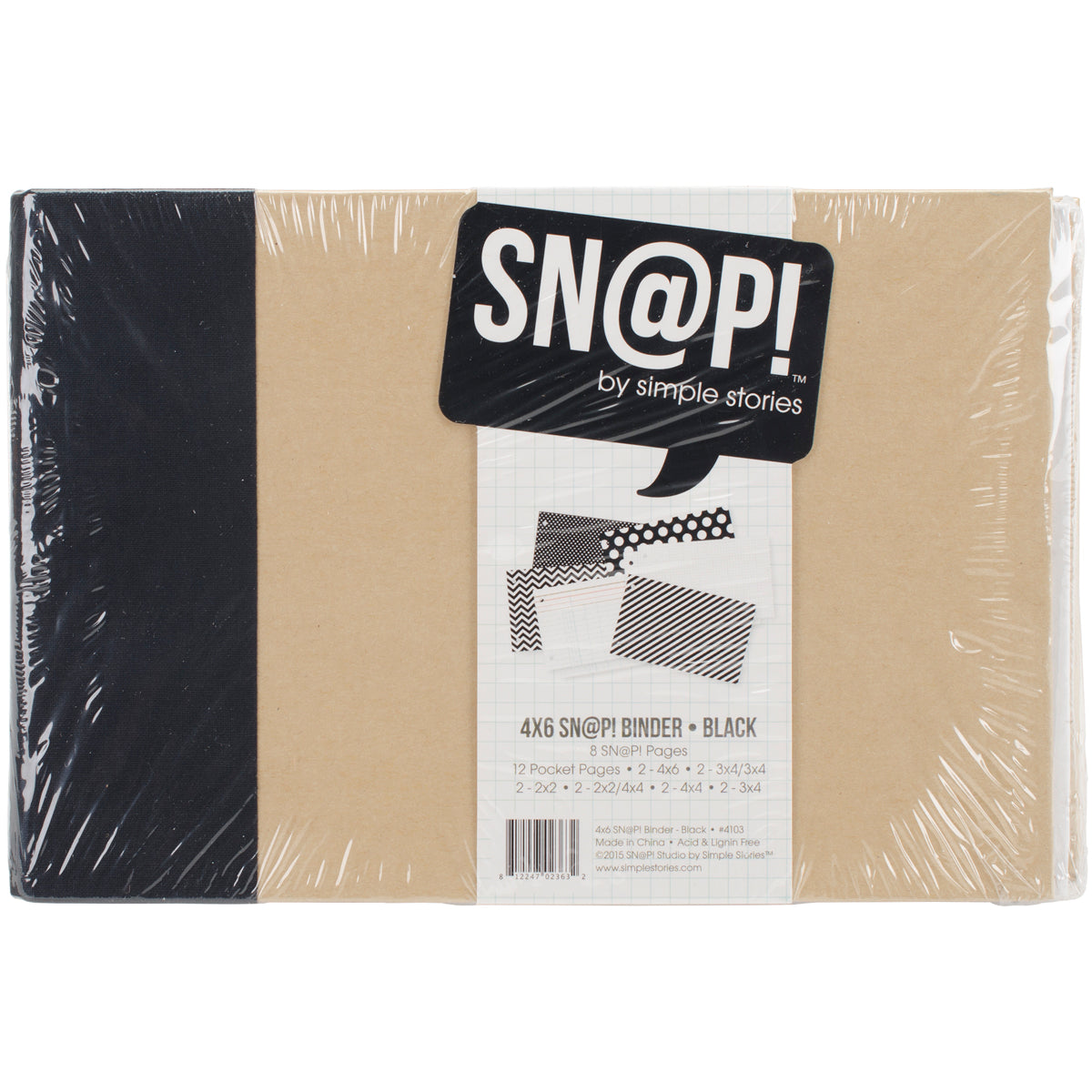 4x6 Sn@p! Binder Black