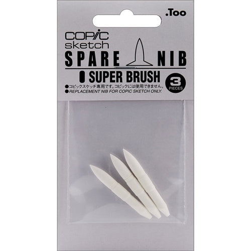 COPIC Marker Nibs, Sketch & Ciao Nibs, Super Brush (3/Pkg.) - Peggable