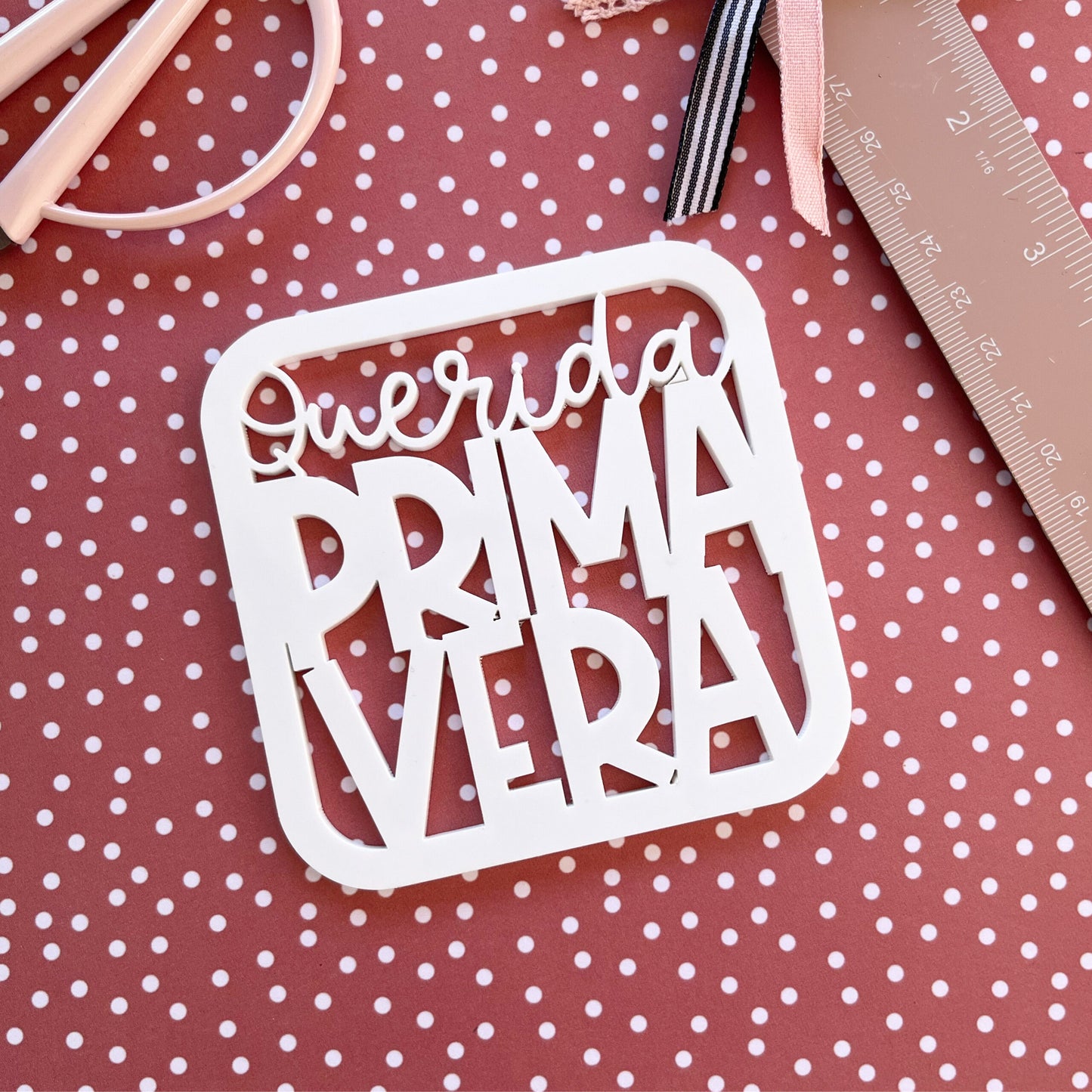 Adorno palabra querida primavera metacrilato