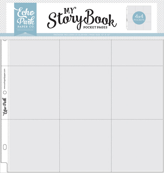 My Storybook 12X12 Pocket Page -4X4 Pocket 25 Sheet Pack