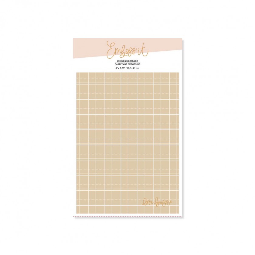 CARPETA DE EMBOSSING 6"X 8,25" CUADRÍCULA
