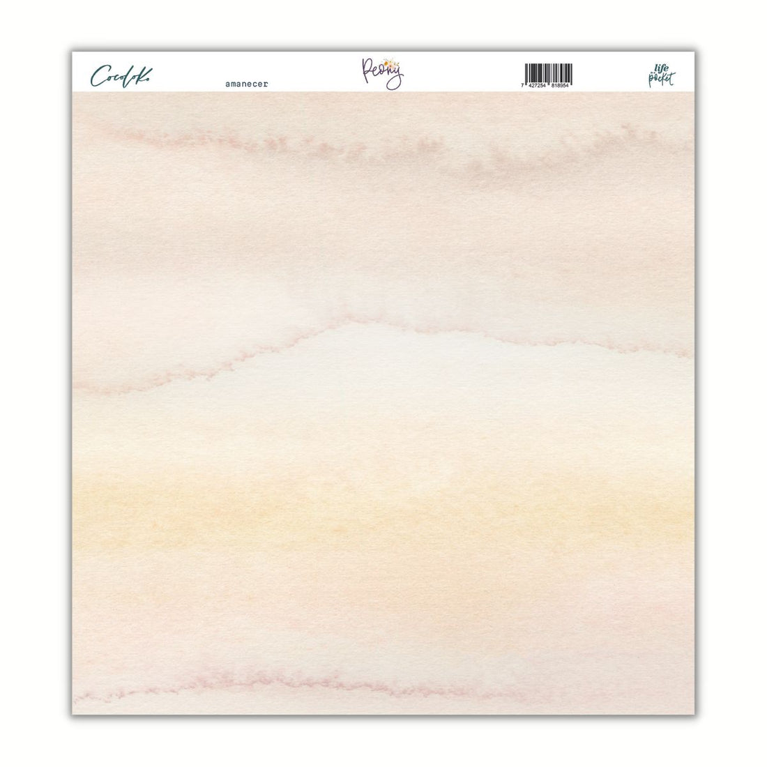 Papel y Vellum 12x12 Peony