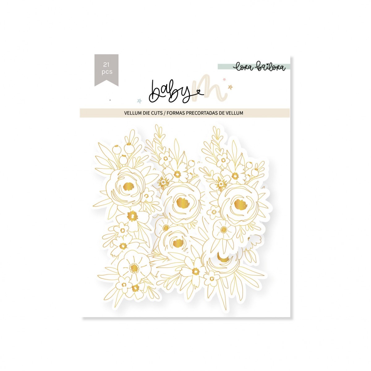 Die cuts de vellum BABY M