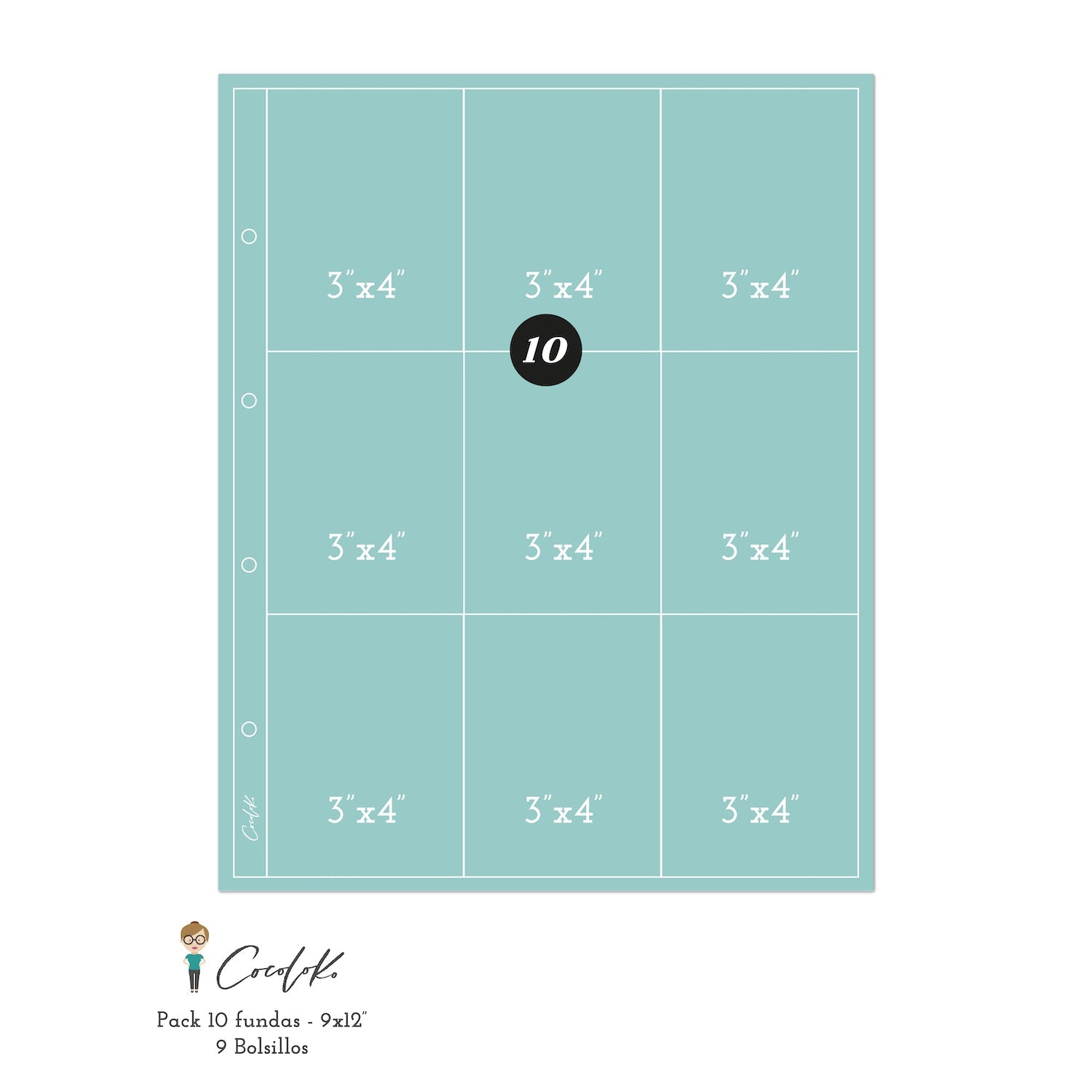 Fundas para Albumes de 9x12 con 9 bolsillos