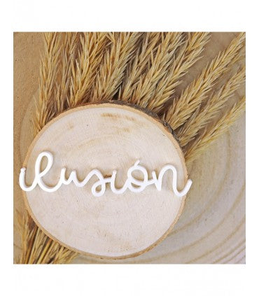 Adorno metacrilato blanco "ilusion"