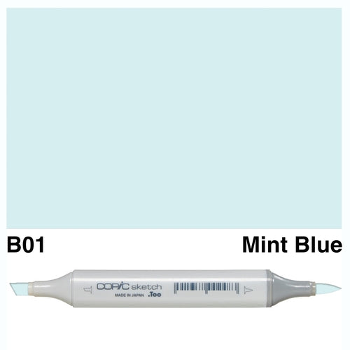 COPIC Sketch Markers, B01 Mint Blue