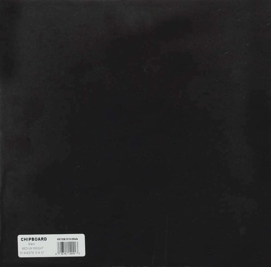 Medium Weight Chipboard 12"X12" Black