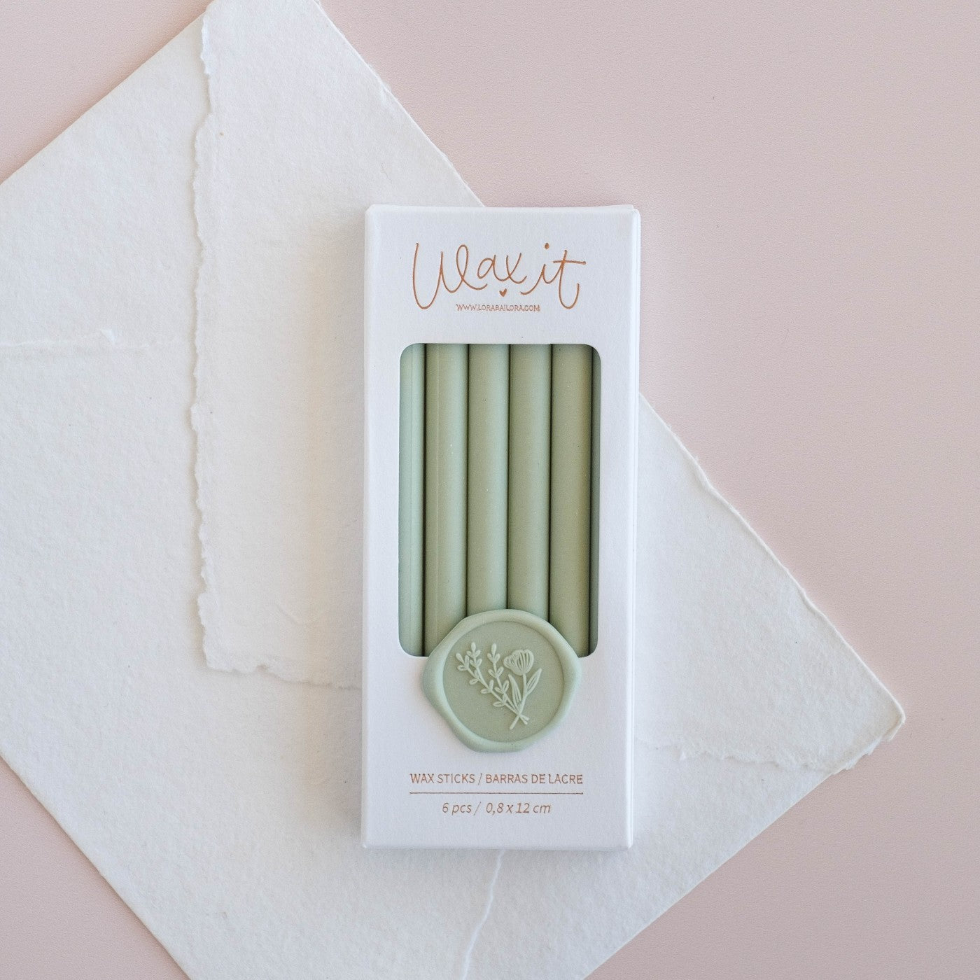 SET DE 6 BARRAS DE LACRE (sage)